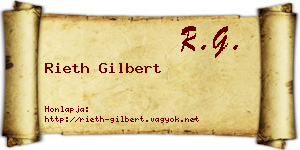 Rieth Gilbert névjegykártya
